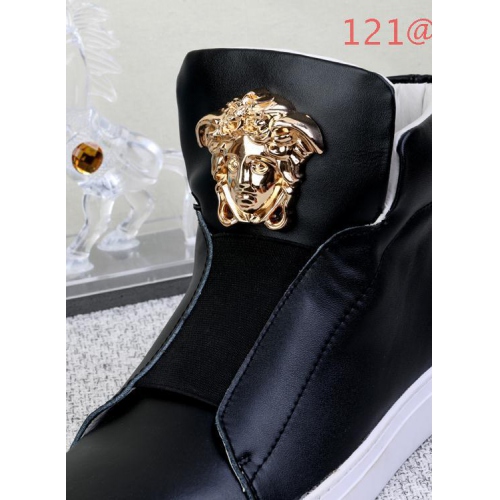 Replica Versace High Tops Shoes For Men #136746 $100.60 USD for Wholesale
