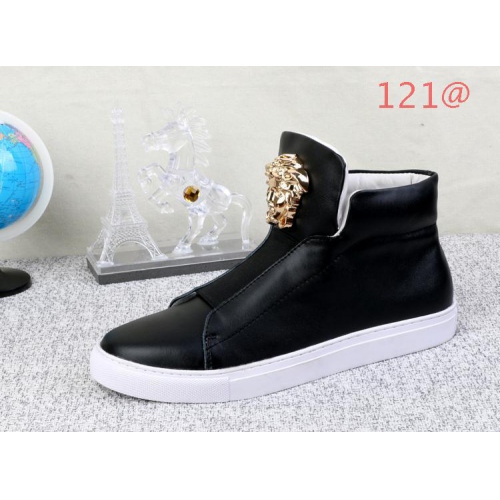 Replica Versace High Tops Shoes For Men #136746 $100.60 USD for Wholesale