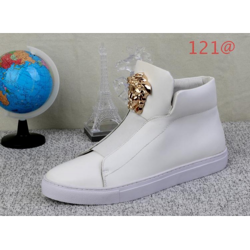 Replica Versace High Tops Shoes For Men #136747 $100.60 USD for Wholesale