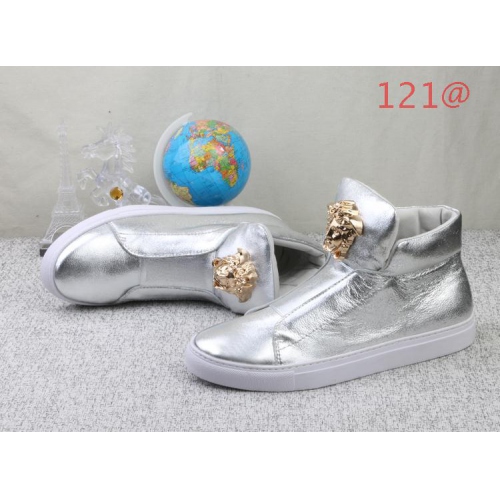 Replica Versace High Tops Shoes For Men #136878 $97.00 USD for Wholesale
