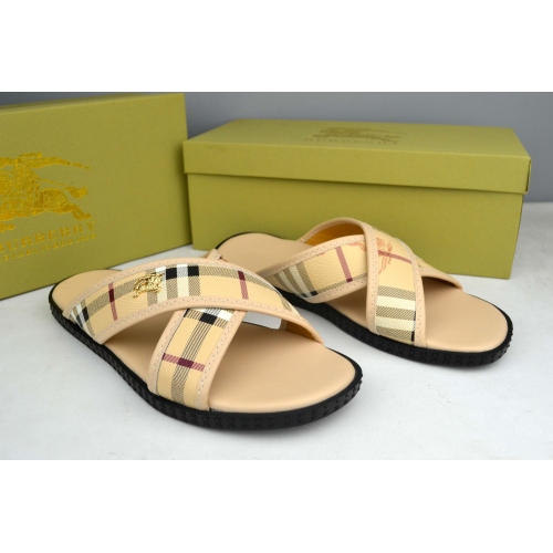 Burberry Slippers For Men #285834 $42.50 USD, Wholesale Replica Burberry Slippers
