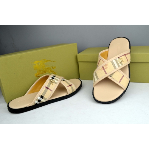 Replica Burberry Slippers For Men #285834 $42.50 USD for Wholesale