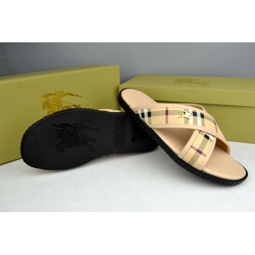 Replica Burberry Slippers For Men #285834 $42.50 USD for Wholesale