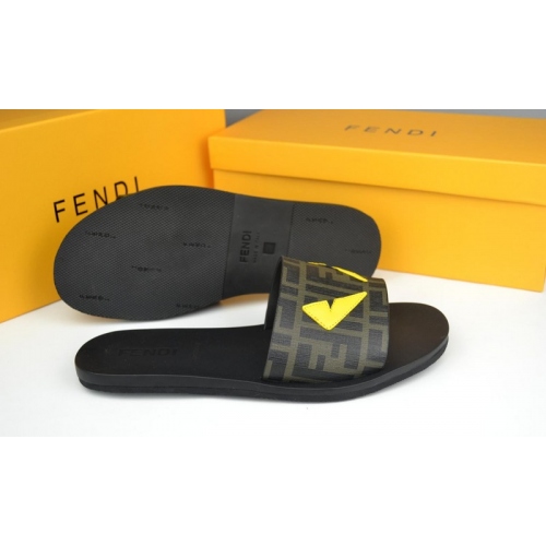 Replica Fendi Slippers For Men #285886 $38.00 USD for Wholesale