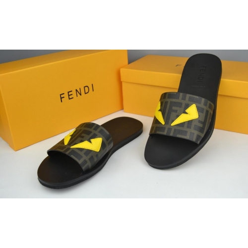 Replica Fendi Slippers For Men #285886 $38.00 USD for Wholesale