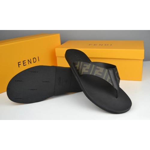 Replica Fendi Slippers For Men #285888 $44.00 USD for Wholesale