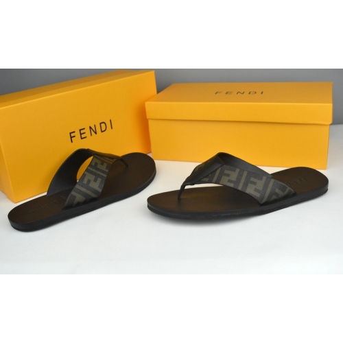 Replica Fendi Slippers For Men #285888 $44.00 USD for Wholesale