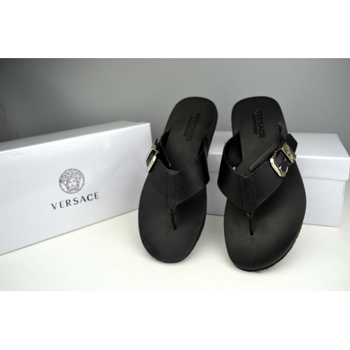 Replica Versace Slippers For Men #287835 $42.80 USD for Wholesale