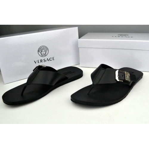 Replica Versace Slippers For Men #287835 $42.80 USD for Wholesale