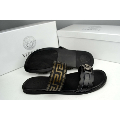 Replica Versace Slippers For Men #287838 $42.80 USD for Wholesale