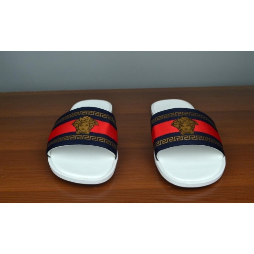 Replica Versace Slippers For Men #287840 $42.80 USD for Wholesale
