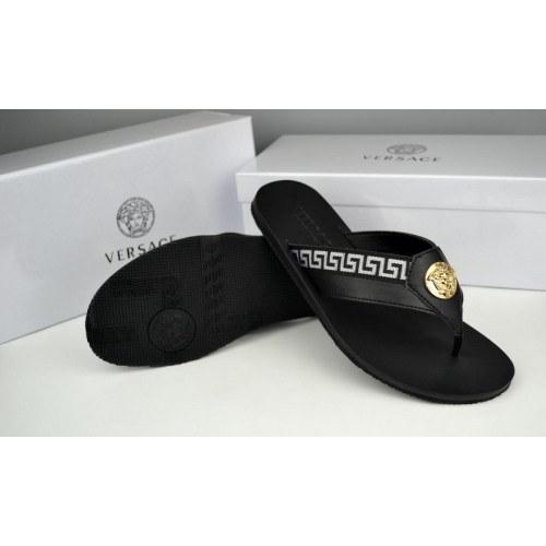 Versace Slippers For Men #287849 $42.80 USD, Wholesale Replica Versace Slippers