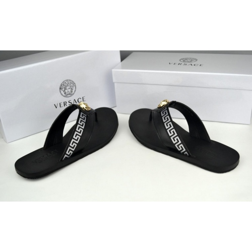 Replica Versace Slippers For Men #287849 $42.80 USD for Wholesale