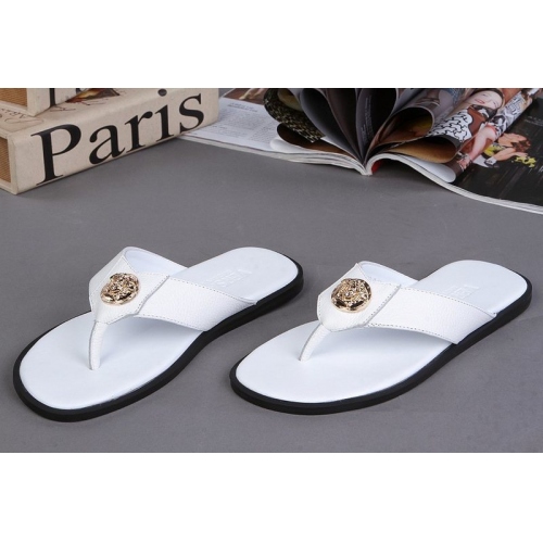 Replica Versace Slippers For Men #287857 $42.80 USD for Wholesale