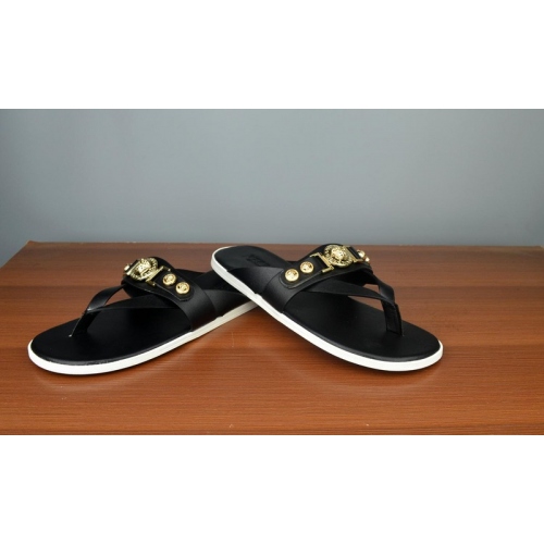 Replica Versace Slippers For Men #287861 $42.80 USD for Wholesale