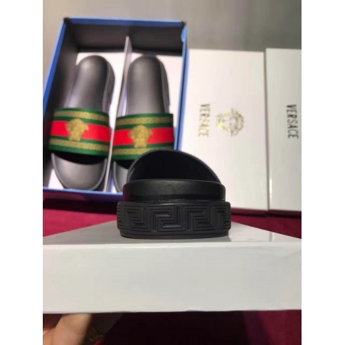 Replica Versace Slippers For Men #296684 $42.10 USD for Wholesale