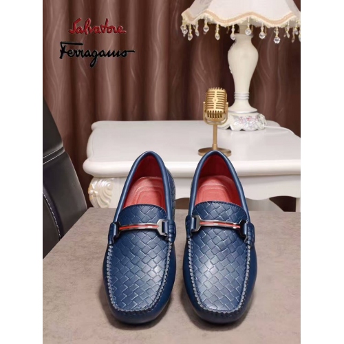 Replica Salvatore Ferragamo SF Leather Shoes For Men #311394 $80.00 USD for Wholesale