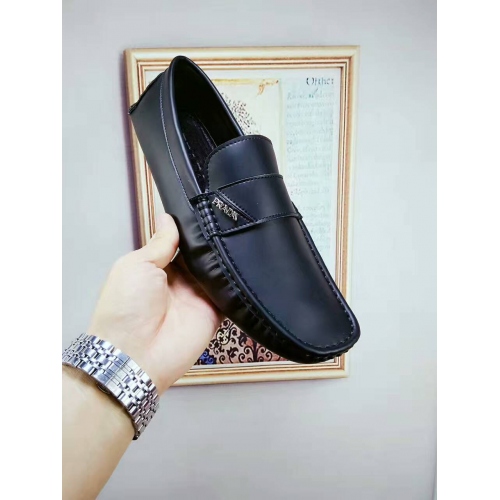 Prada Leather Shoes For Men #313516 $84.60 USD, Wholesale Replica Prada Leather Shoes