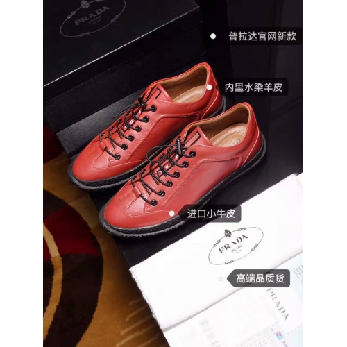 Prada Leather Shoes For Men #313592 $92.00 USD, Wholesale Replica Prada Leather Shoes
