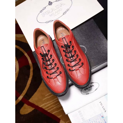 Replica Prada Leather Shoes For Men #313592 $92.00 USD for Wholesale