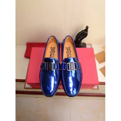 Replica Salvatore Ferragamo SF Leather Shoes For Men #313780 $80.00 USD for Wholesale