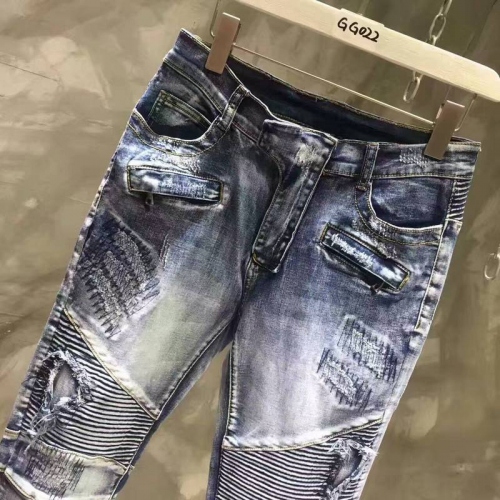 Replica Balmain Jeans For Men #321209 $72.00 USD for Wholesale