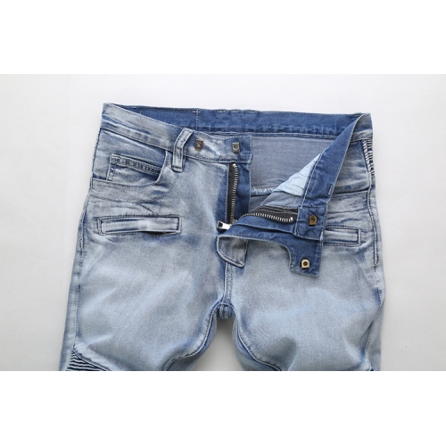 Replica Balmain Jeans For Men #321213 $72.00 USD for Wholesale