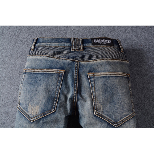 Replica Balmain Jeans For Men #321217 $72.00 USD for Wholesale
