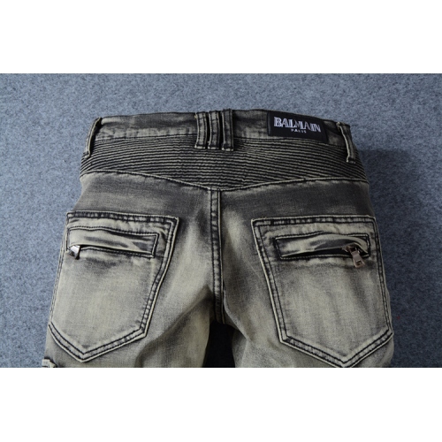 Replica Balmain Jeans For Men #321218 $68.00 USD for Wholesale