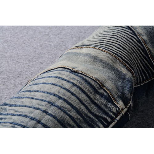 Replica Balmain Jeans For Men #321220 $64.00 USD for Wholesale