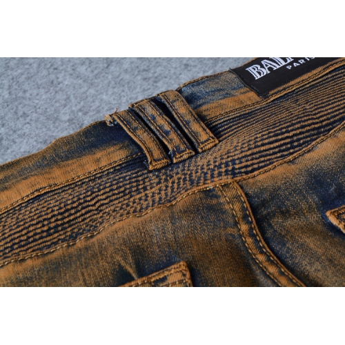 Replica Balmain Jeans For Men #321224 $64.00 USD for Wholesale