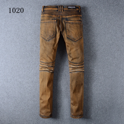 Replica Balmain Jeans For Men #321224 $64.00 USD for Wholesale