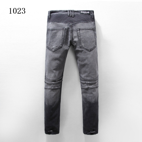 Replica Balmain Jeans For Men #321227 $64.00 USD for Wholesale