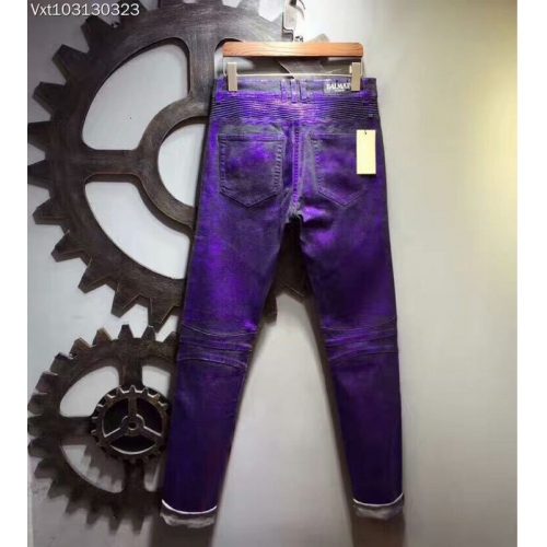Replica Balmain Jeans For Men #321231 $68.00 USD for Wholesale