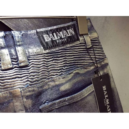 Replica Balmain Jeans For Men #321232 $72.00 USD for Wholesale