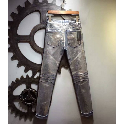 Replica Balmain Jeans For Men #321232 $72.00 USD for Wholesale
