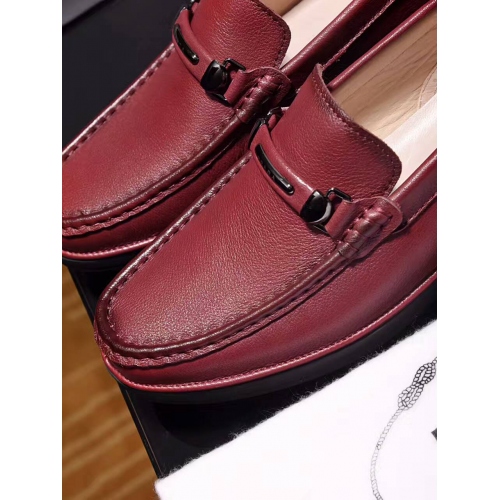 Replica Prada Leather Shoes For Men #324529 $92.00 USD for Wholesale