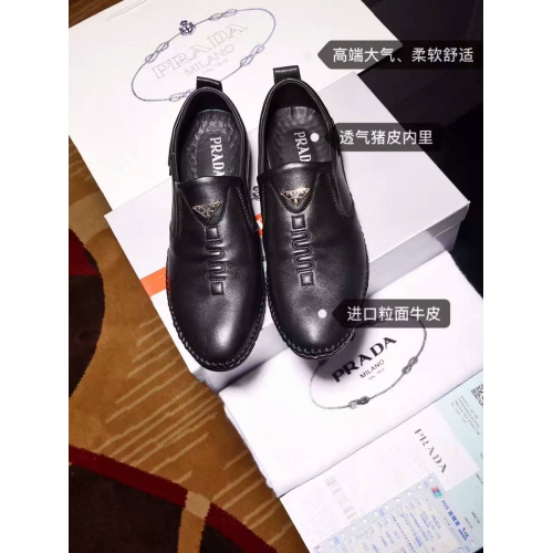 Prada Leather Shoes For Men #324533 $80.00 USD, Wholesale Replica Prada Leather Shoes
