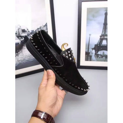 Replica Philipp Plein PP Leather Shoes For Men #329418 $84.80 USD for Wholesale