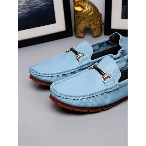 Replica Prada Leather Shoes For Men #329468 $80.00 USD for Wholesale