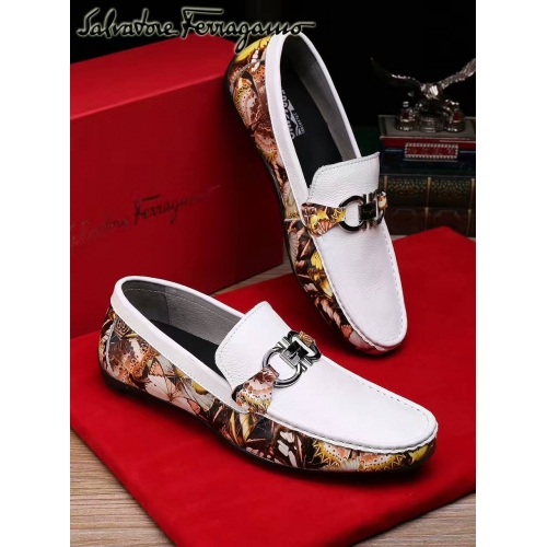 Replica Salvatore Ferragamo SF Leather Shoes For Men #331222 $81.00 USD for Wholesale