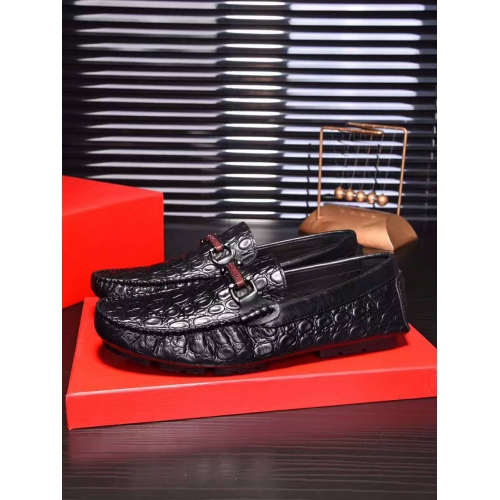 Replica Salvatore Ferragamo SF Leather Shoes For Men #331223 $81.00 USD for Wholesale