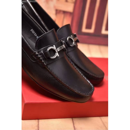 Replica Salvatore Ferragamo SF Leather Shoes For Men #331227 $81.00 USD for Wholesale