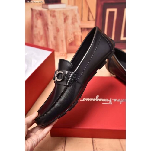 Replica Salvatore Ferragamo SF Leather Shoes For Men #331227 $81.00 USD for Wholesale