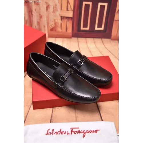 Replica Salvatore Ferragamo SF Leather Shoes For Men #331230 $81.00 USD for Wholesale