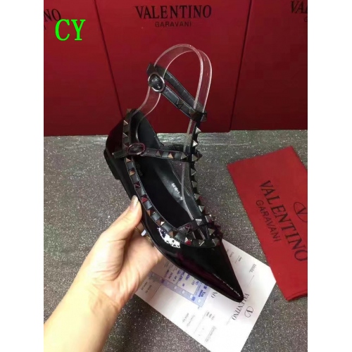 Replica Valentino Flat Shoes For Women #335353 $82.00 USD for Wholesale
