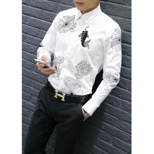 Replica Thom Browne Shirts Long Sleeved For Men #342731 $80.00 USD for Wholesale