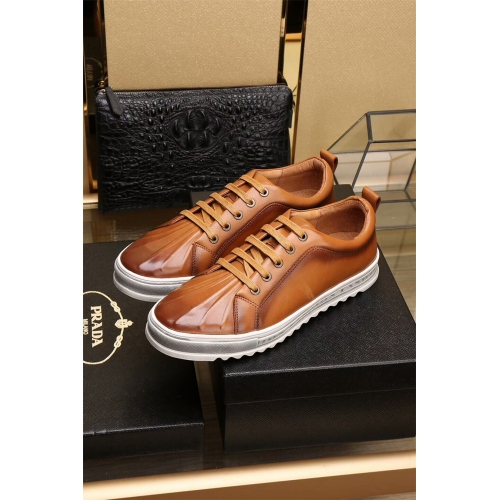 Prada Casual Shoes For Men #345091 $85.00 USD, Wholesale Replica Prada Flat Shoes