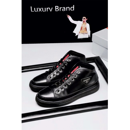 Replica Prada High Tops  Shoes For Men #345657 $88.00 USD for Wholesale