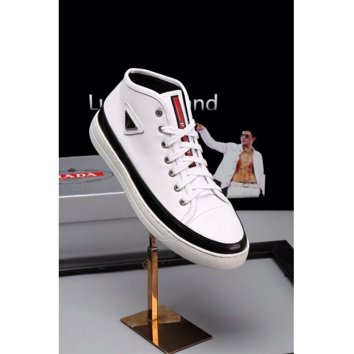 Replica Prada High Tops  Shoes For Men #345658 $88.00 USD for Wholesale